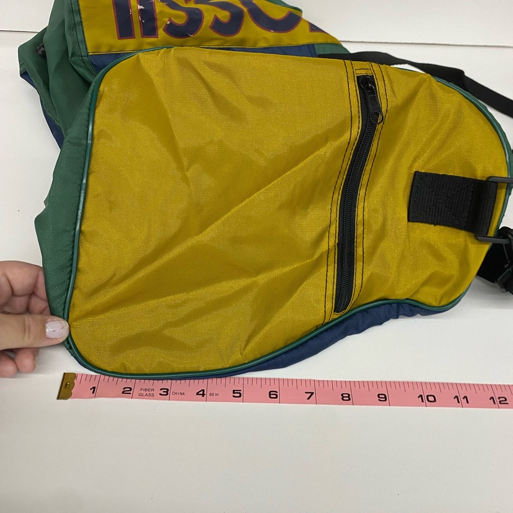 Fossil Vintage 90s Outdoor Gear Duffle Bag Colorblock Multicolor Overnight Tote - Picture 15 of 16